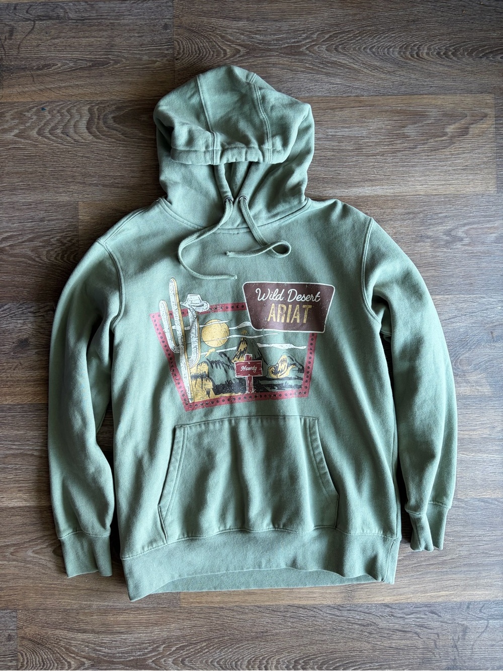 Ariat Wild Desert western cowboy hoodie southwest cactus graphic medium